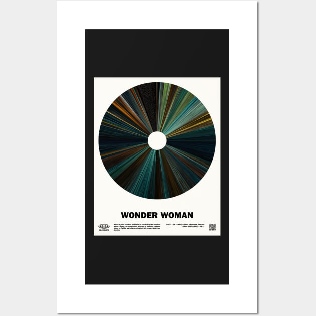 minimal_Wonder_woman Warp Barcode Movie Wall Art by silver-light